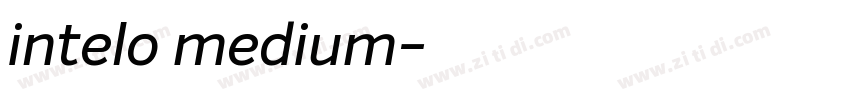 intelo medium字体转换
